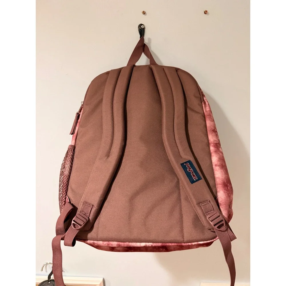 JanSport Big Student Backpack Mauve Tie Dye Laptop Sleeve JS0A47JK